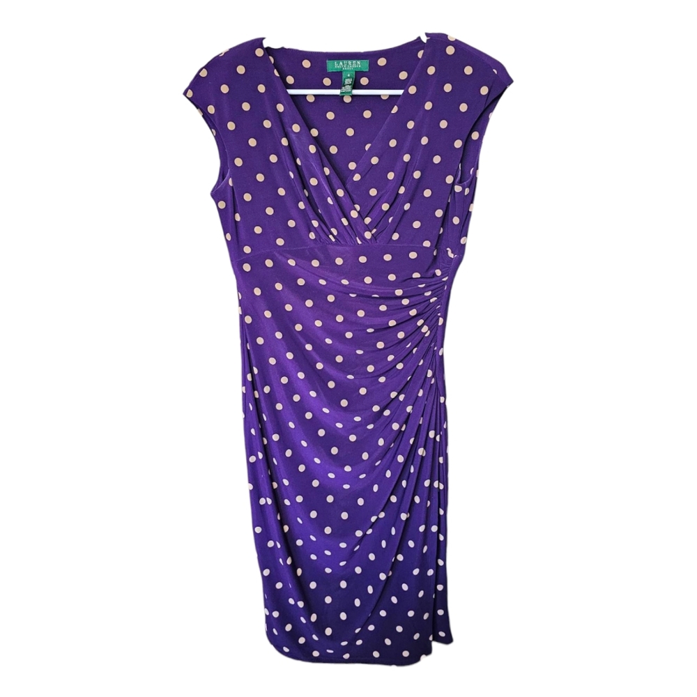 Ralph Lauren Purple Polka Dot Dress